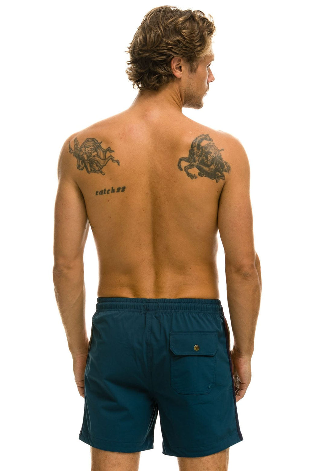 Classic MENS 5 STRIPE FLEX SHORTS - DEEP OCEAN