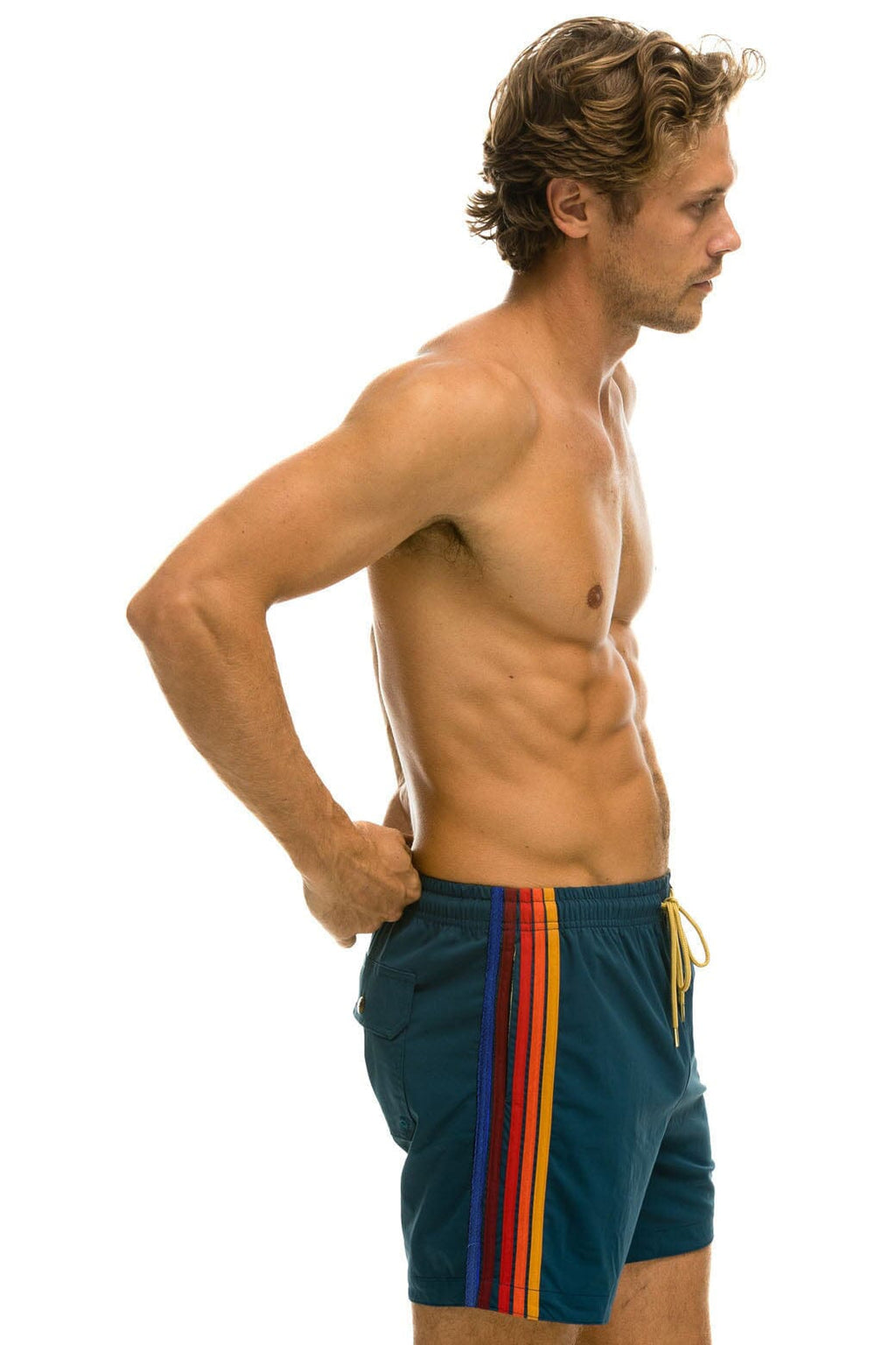Classic MENS 5 STRIPE FLEX SHORTS - DEEP OCEAN