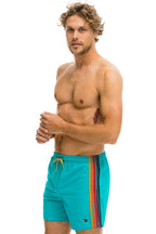 Classic MENS 5 STRIPE FLEX SHORTS - JADE