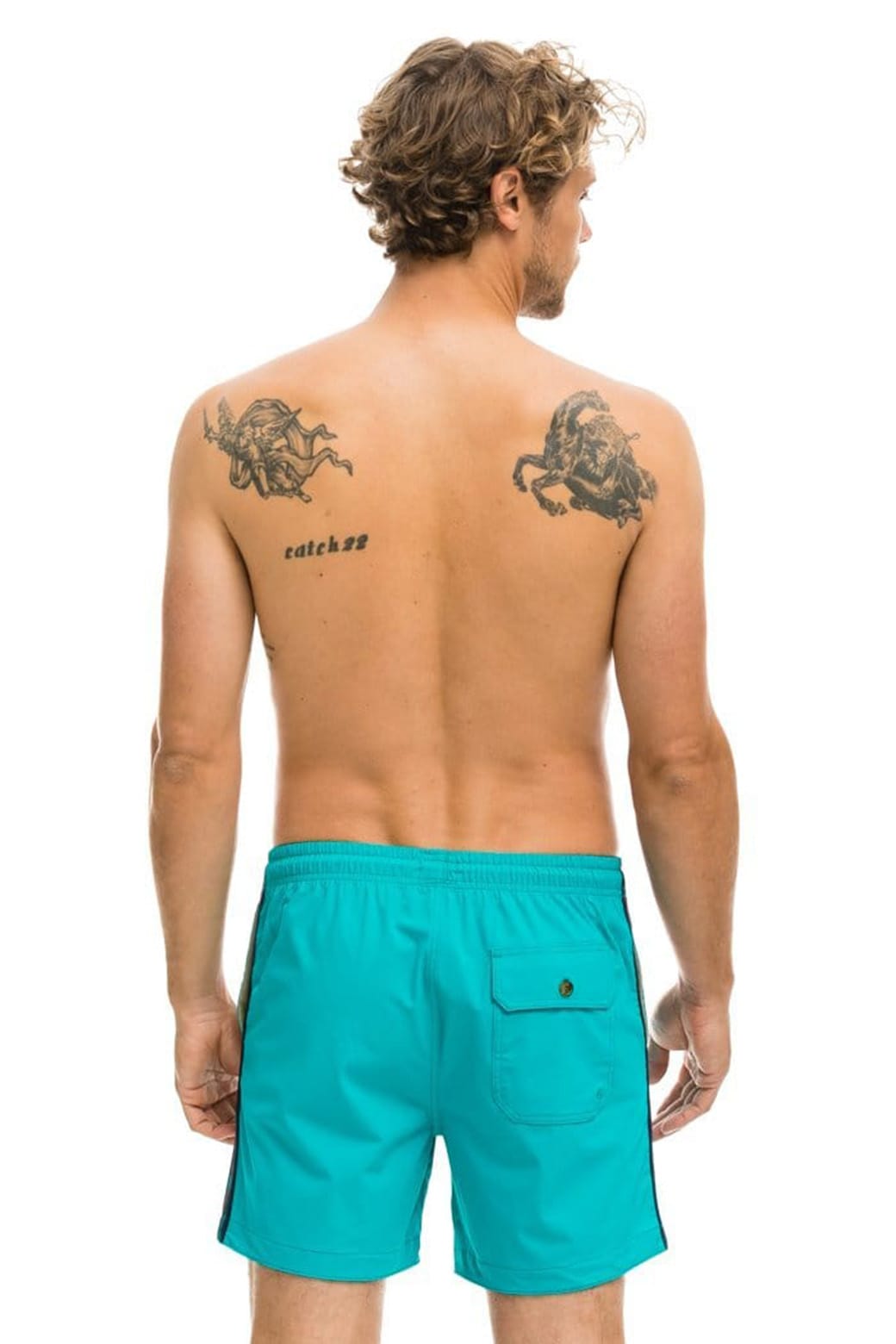 Classic MENS 5 STRIPE FLEX SHORTS - JADE