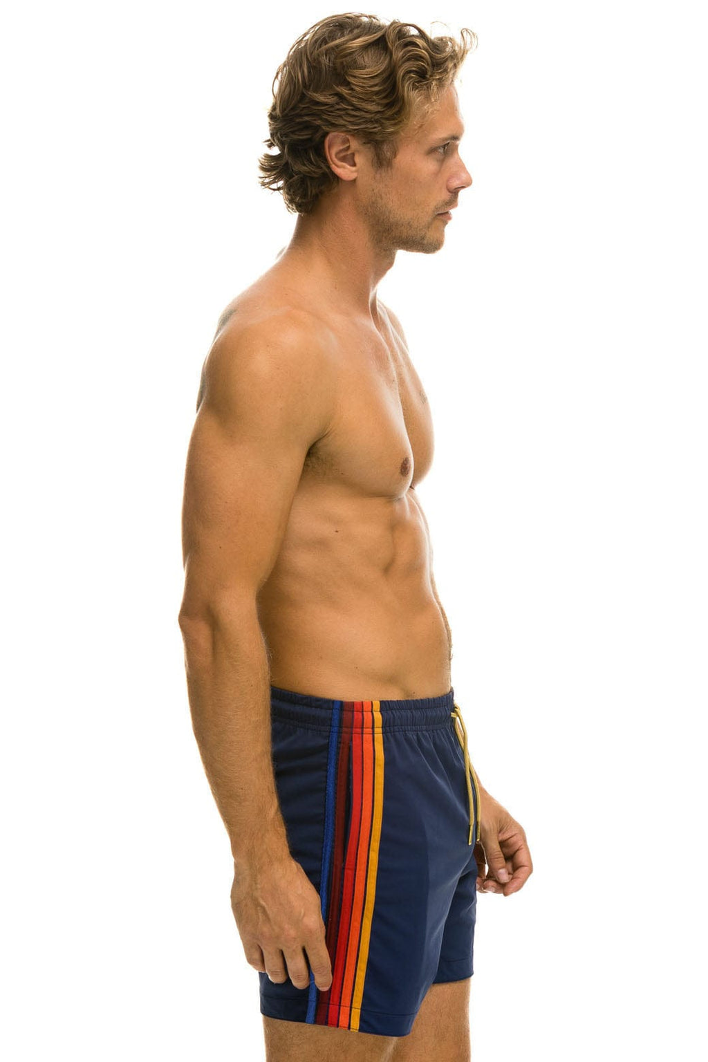 Classic MENS 5 STRIPE FLEX SHORTS - NAVY