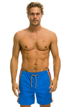 Classic MENS 5 STRIPE FLEX SHORTS - PARROT BLUE