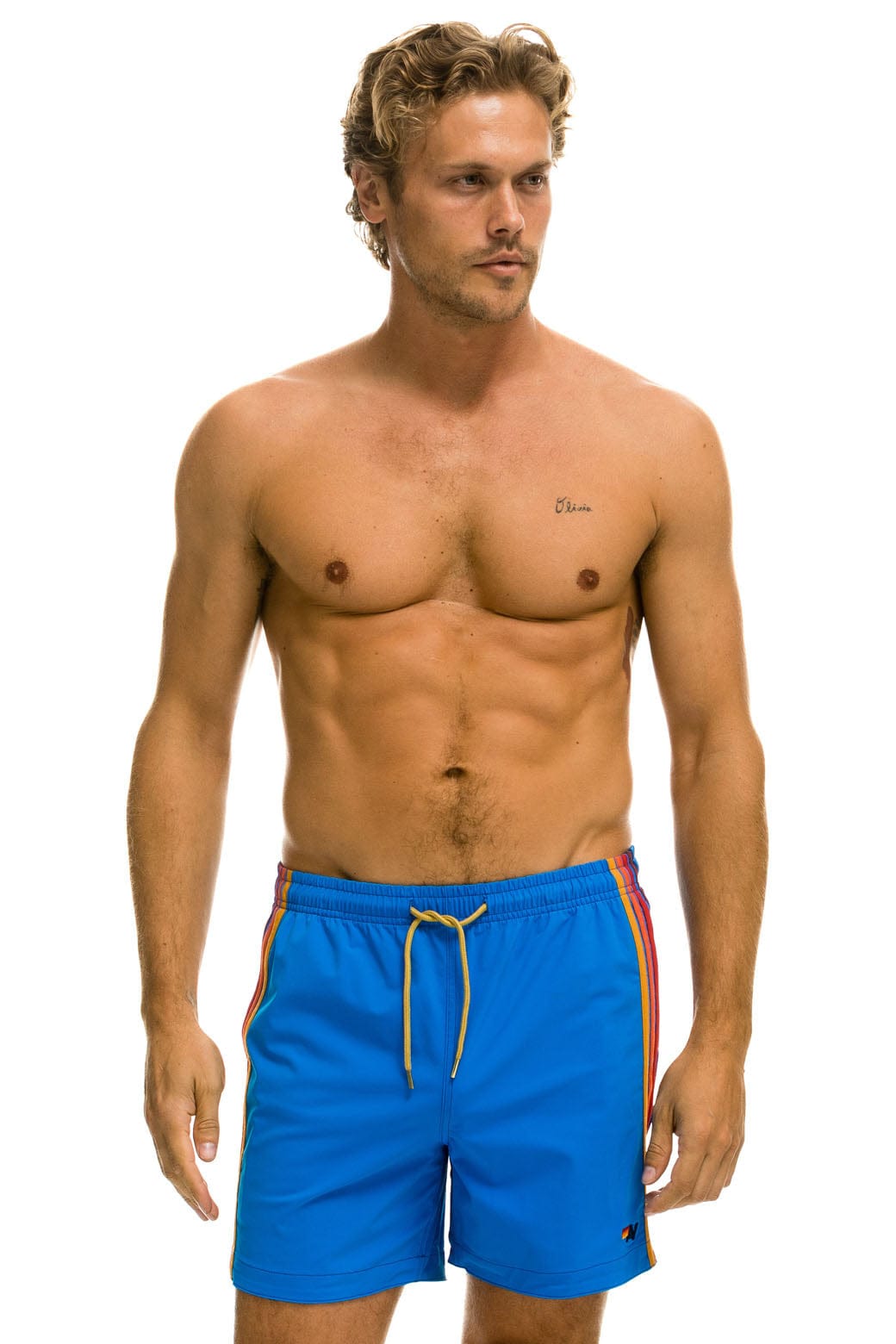 Classic MENS 5 STRIPE FLEX SHORTS - PARROT BLUE