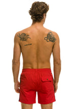 Classic MENS 5 STRIPE FLEX SHORTS - RED
