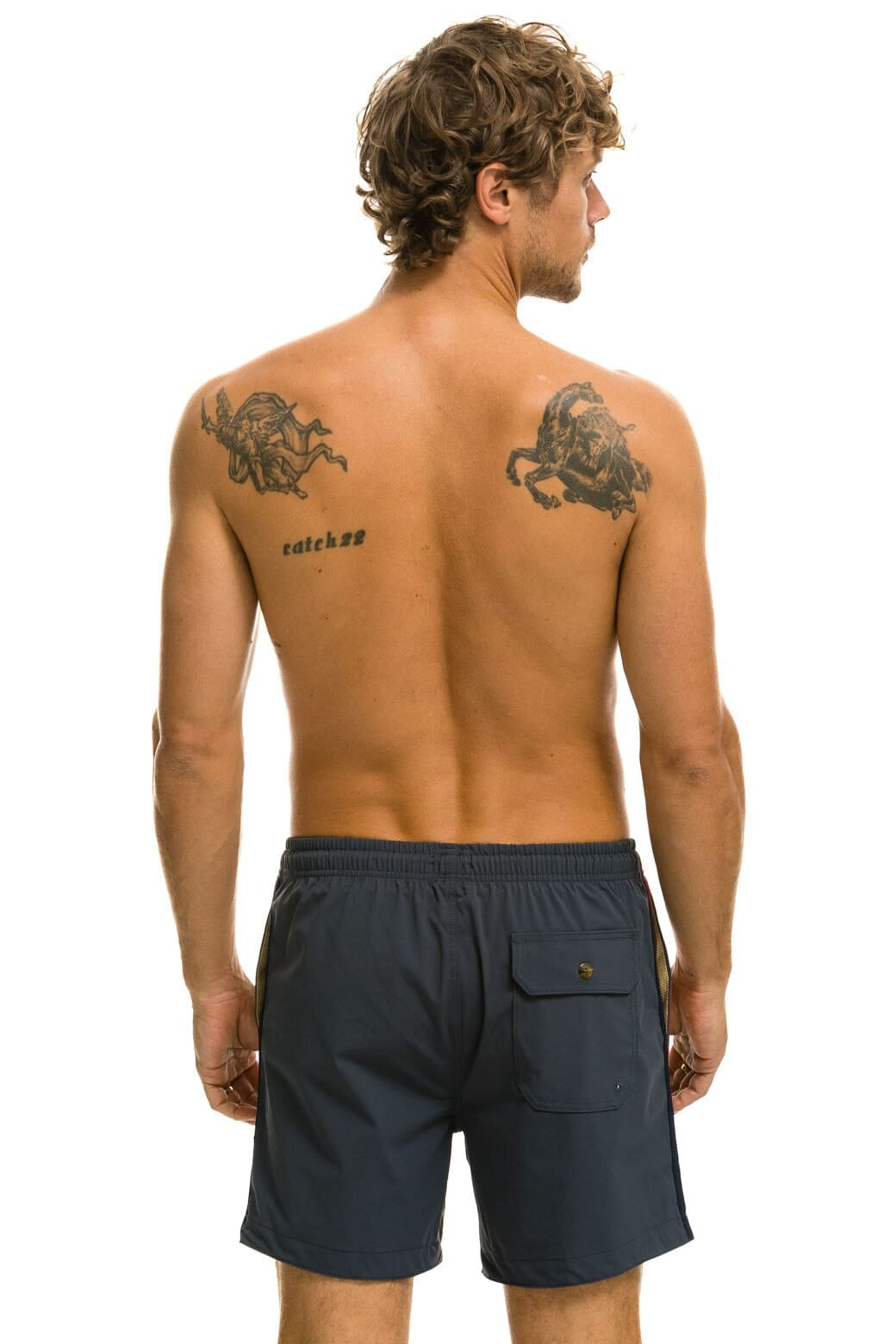 Classic MENS 5 STRIPE FLEX SHORTS - TITANIUM