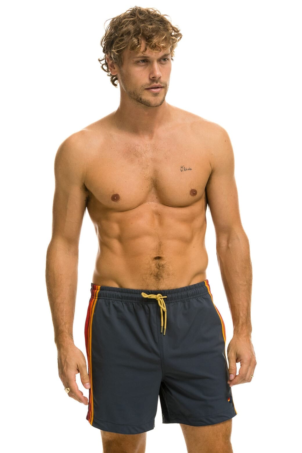 Classic MENS 5 STRIPE FLEX SHORTS - TITANIUM