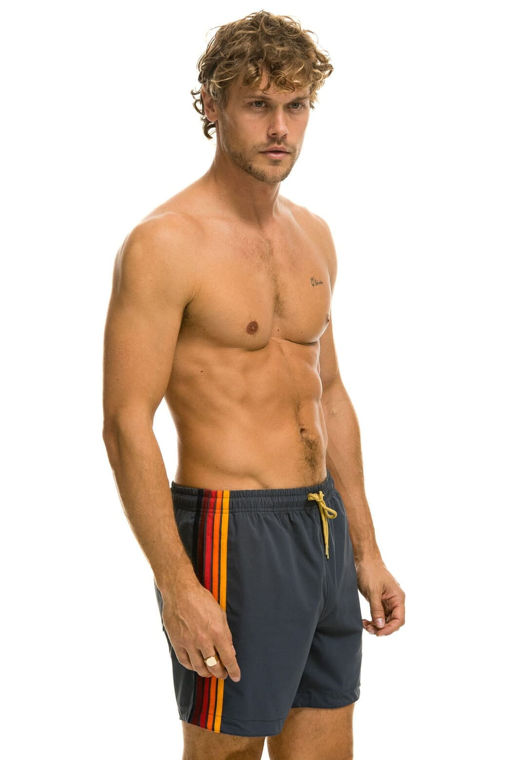 Classic MENS 5 STRIPE FLEX SHORTS - TITANIUM