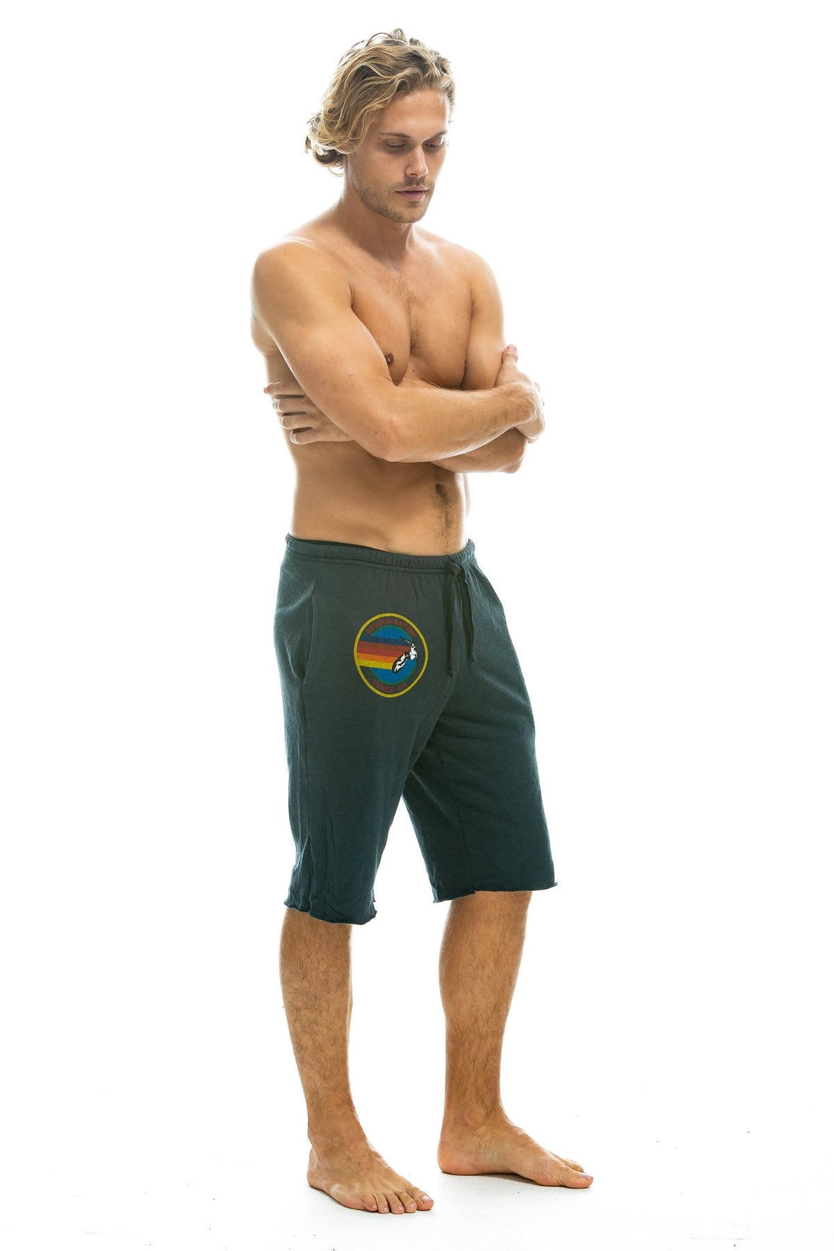 Classic AVIATOR NATION VENICE SWEATSHORTS - CHARCOAL