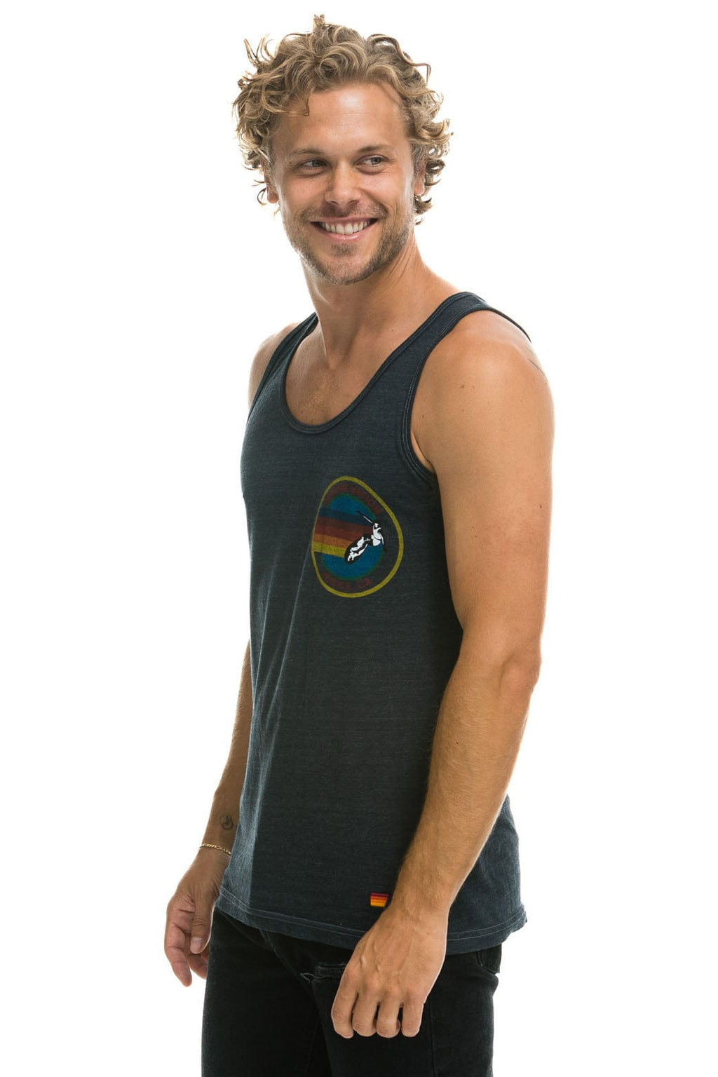 Classic MENS AVIATOR NATION VENICE TANK - CHARCOAL