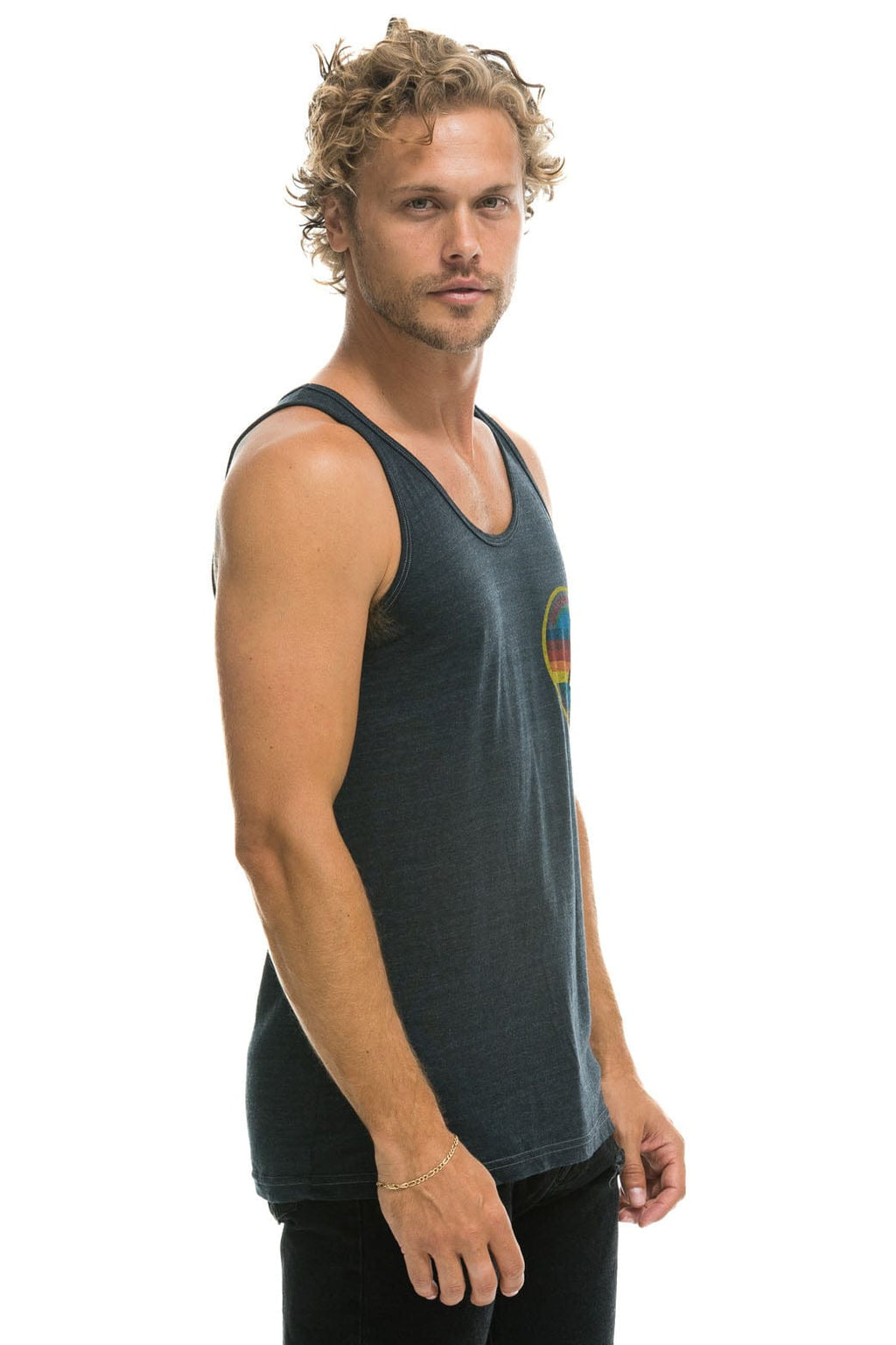 Classic MENS AVIATOR NATION VENICE TANK - CHARCOAL