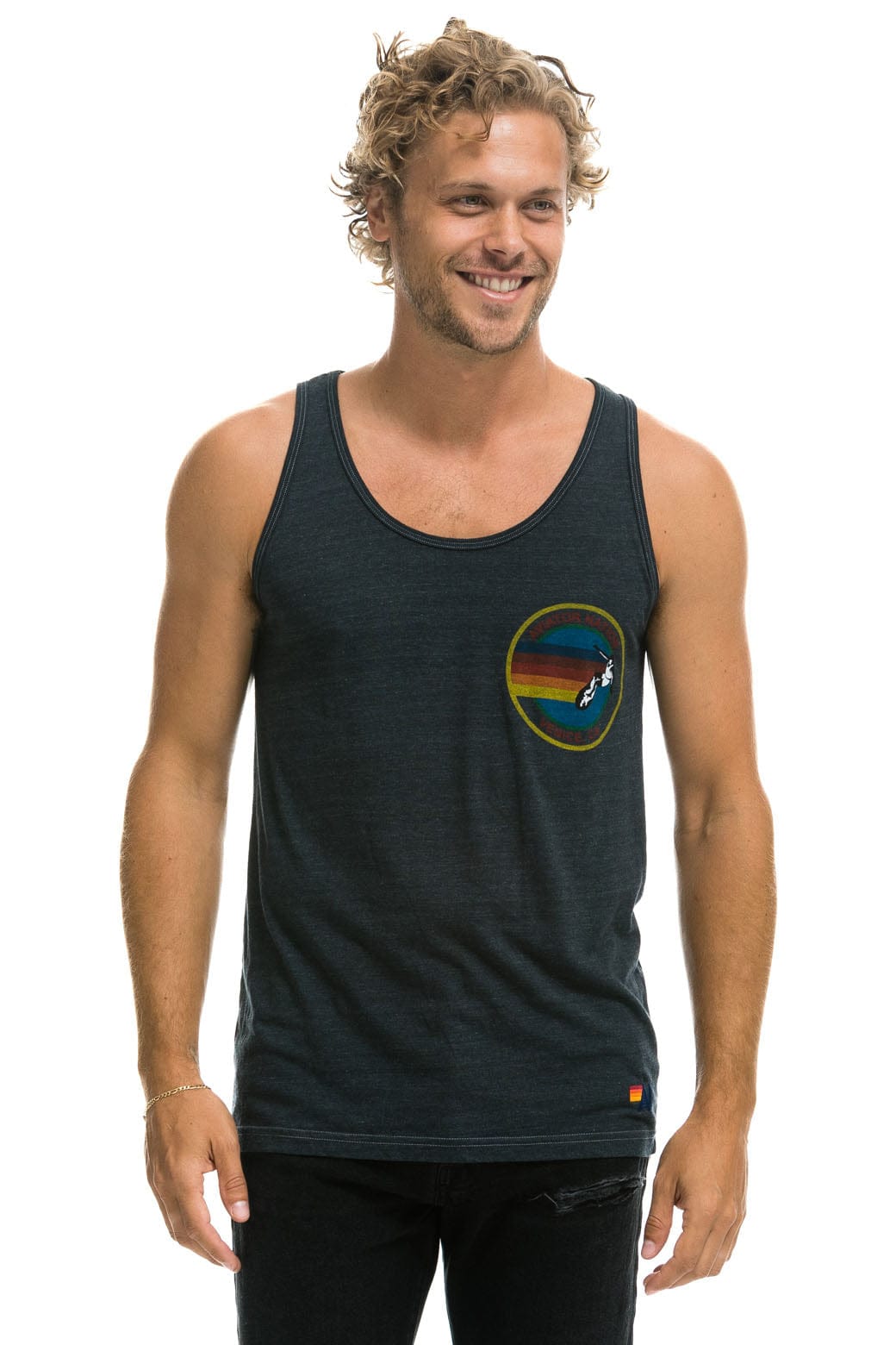 Classic MENS AVIATOR NATION VENICE TANK - CHARCOAL