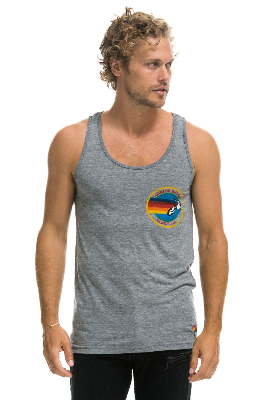 Classic MENS AVIATOR NATION VENICE TANK - HEATHER GREY