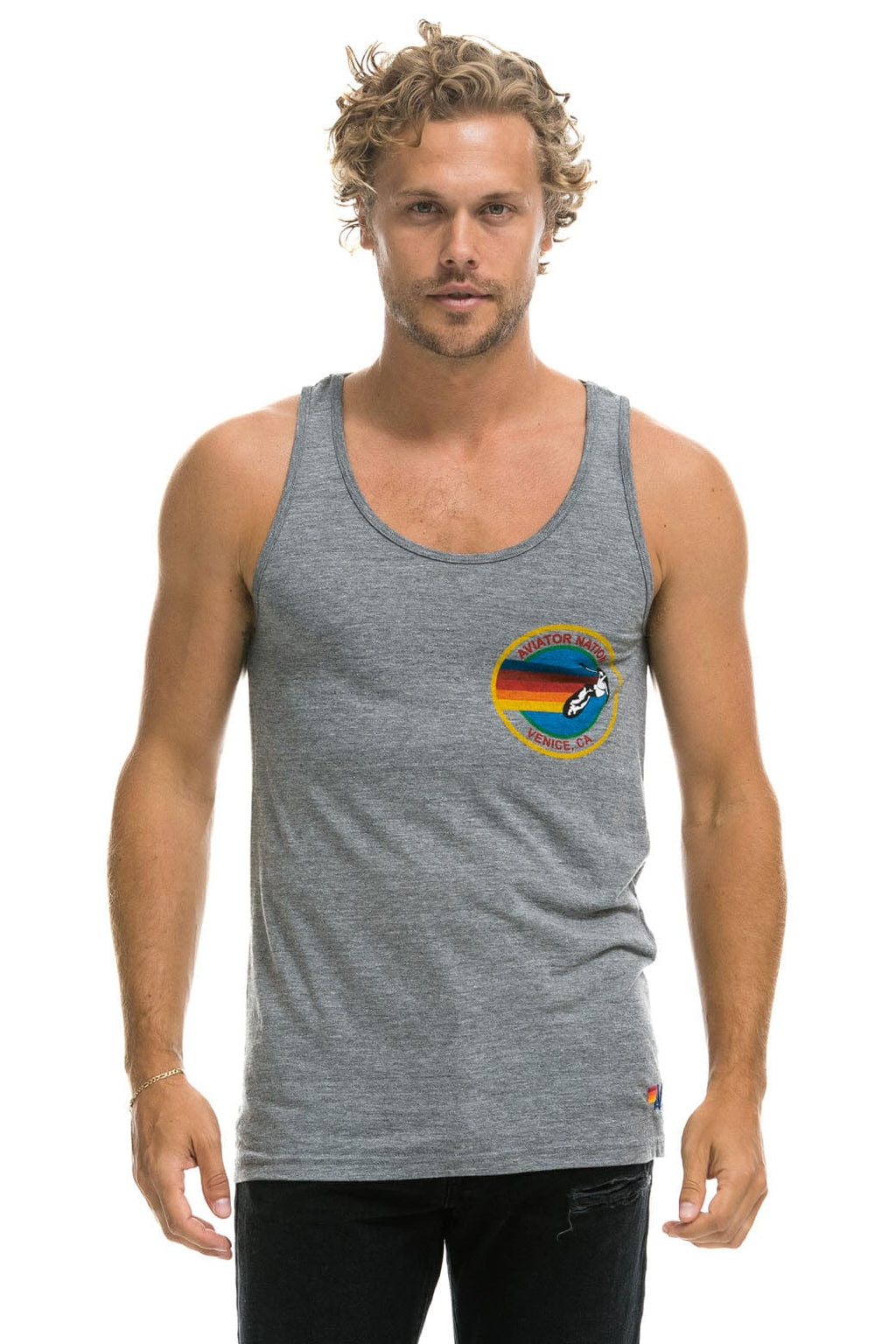 Classic MENS AVIATOR NATION VENICE TANK - HEATHER GREY