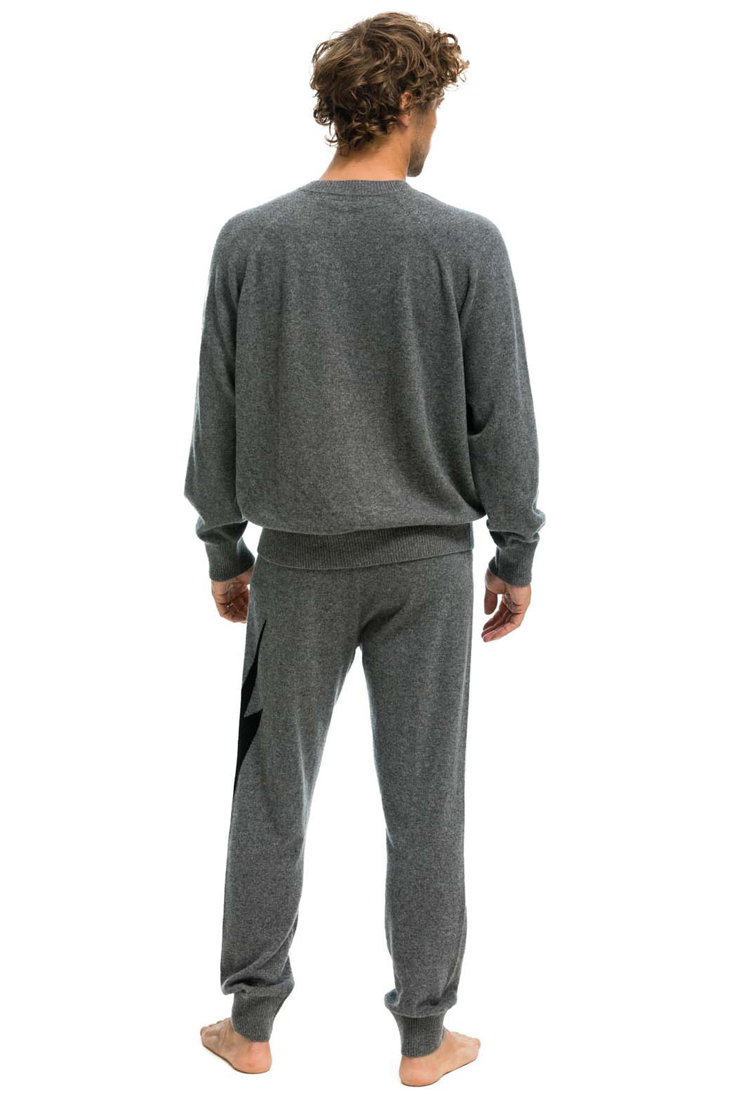 Classic MENS BOLT CASHMERE LIGHT SWEATER PANT - DEEP HEATHER BLACK BOLT
