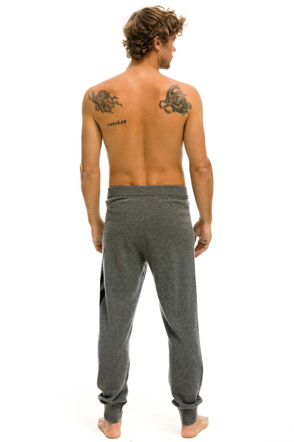 Classic MENS BOLT CASHMERE LIGHT SWEATER PANT - DEEP HEATHER BLACK BOLT