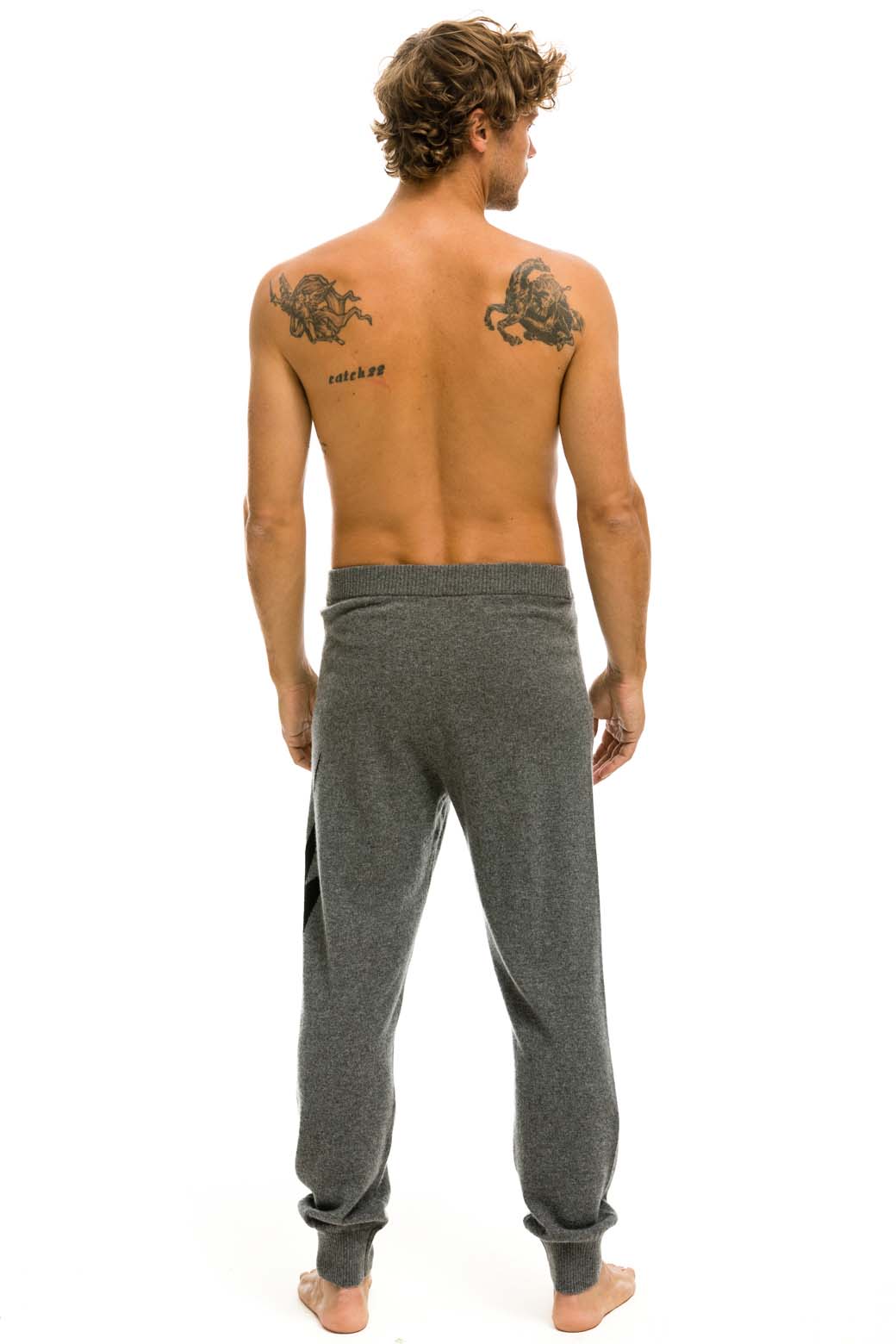 Classic MENS BOLT CASHMERE LIGHT SWEATER PANT - DEEP HEATHER BLACK BOLT