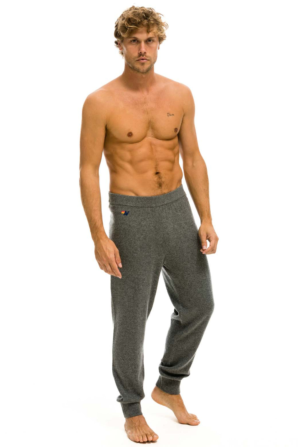 Classic MENS BOLT CASHMERE LIGHT SWEATER PANT - DEEP HEATHER BLACK BOLT