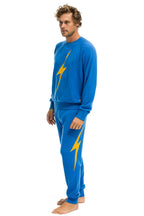 Classic MENS BOLT CASHMERE LIGHT SWEATER PANT - VINTAGE BLUE GOLD BOLT