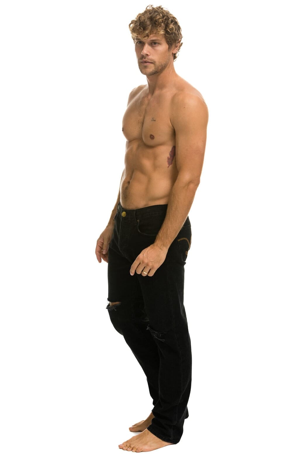 Classic MENS CLASSIC STRAIGHT LEG DENIM JEAN - VINTAGE BLACK