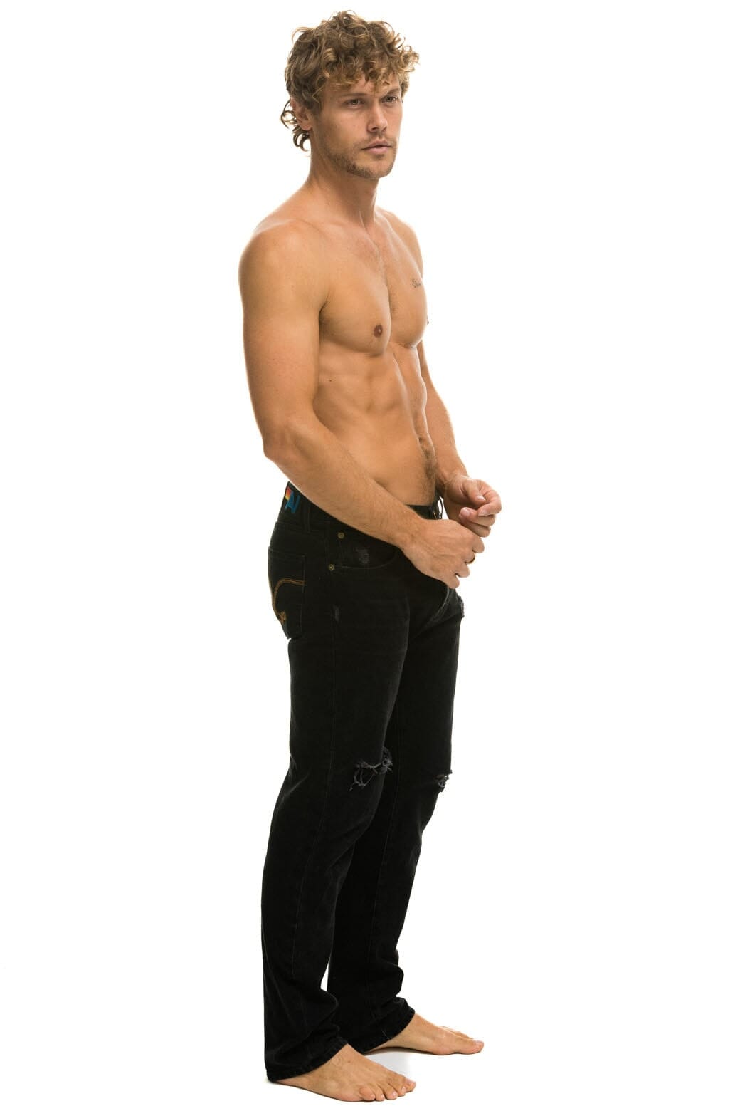 Classic MENS CLASSIC STRAIGHT LEG DENIM JEAN - VINTAGE BLACK