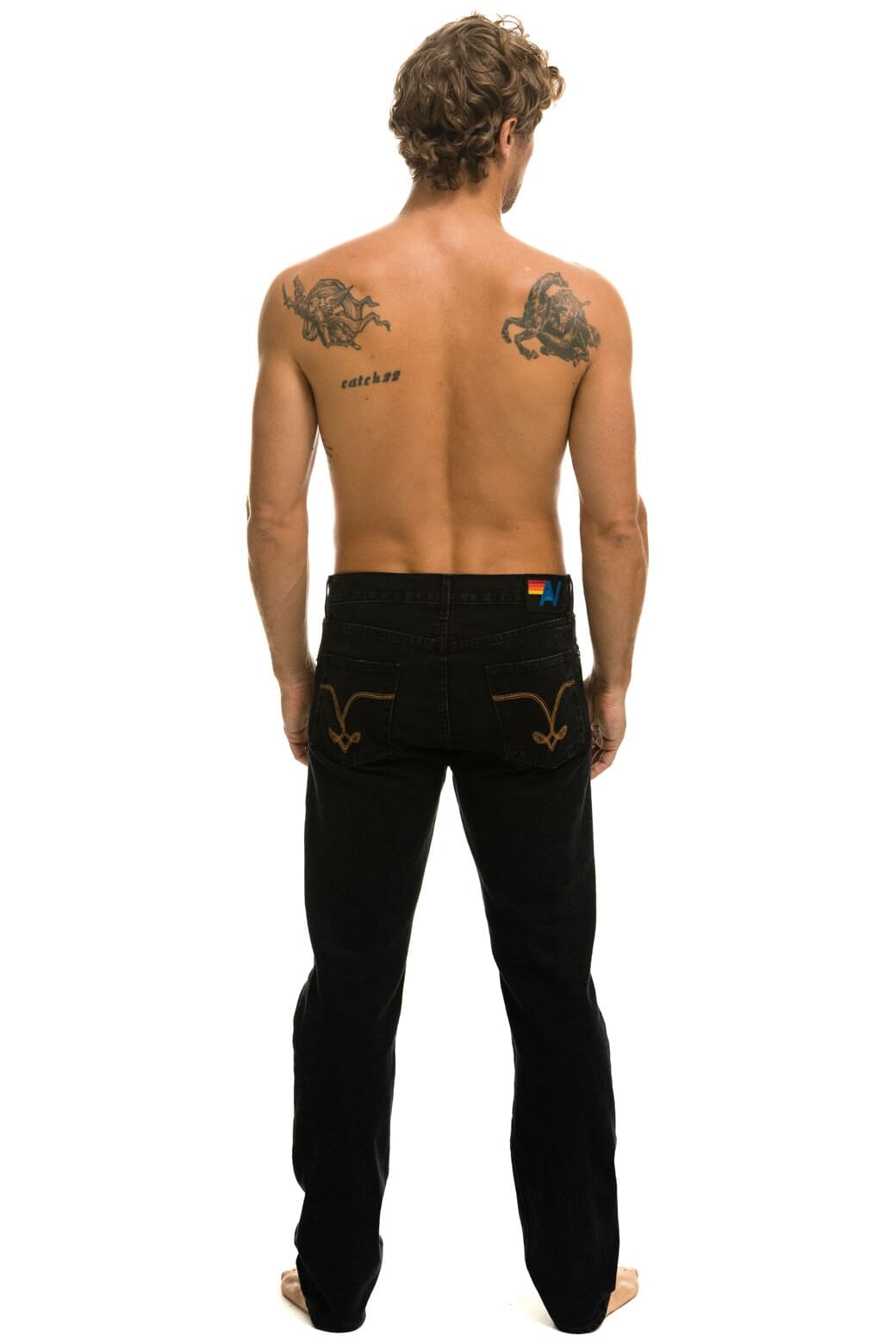 Classic MENS CLASSIC STRAIGHT LEG DENIM JEAN - VINTAGE BLACK
