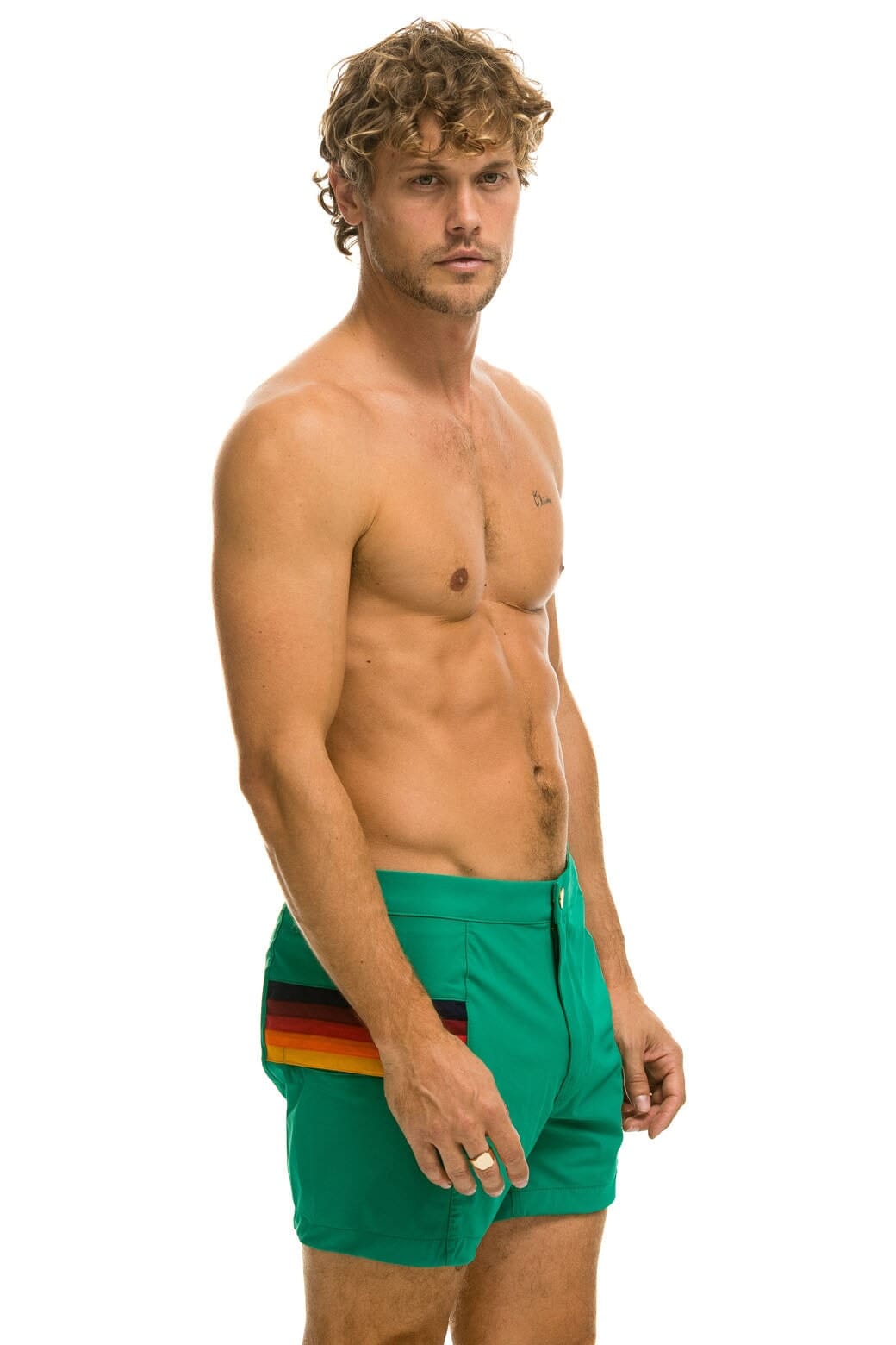 Classic MENS HORIZONTAL 5 STRIPE FLEX SHORTS - AMAZON