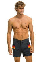 Classic MENS HORIZONTAL 5 STRIPE FLEX SHORTS - TITANIUM