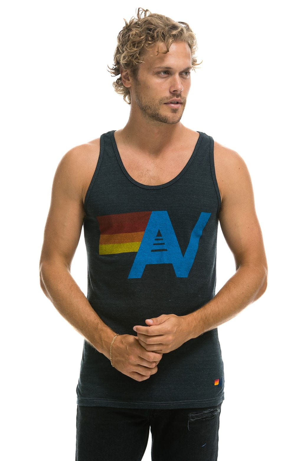 Classic MENS LOGO TANK - CHARCOAL