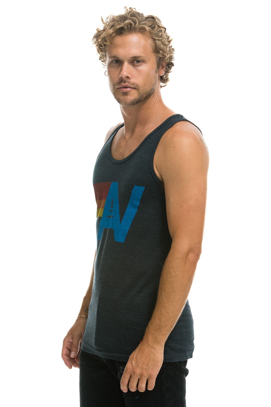 Classic MENS LOGO TANK - CHARCOAL