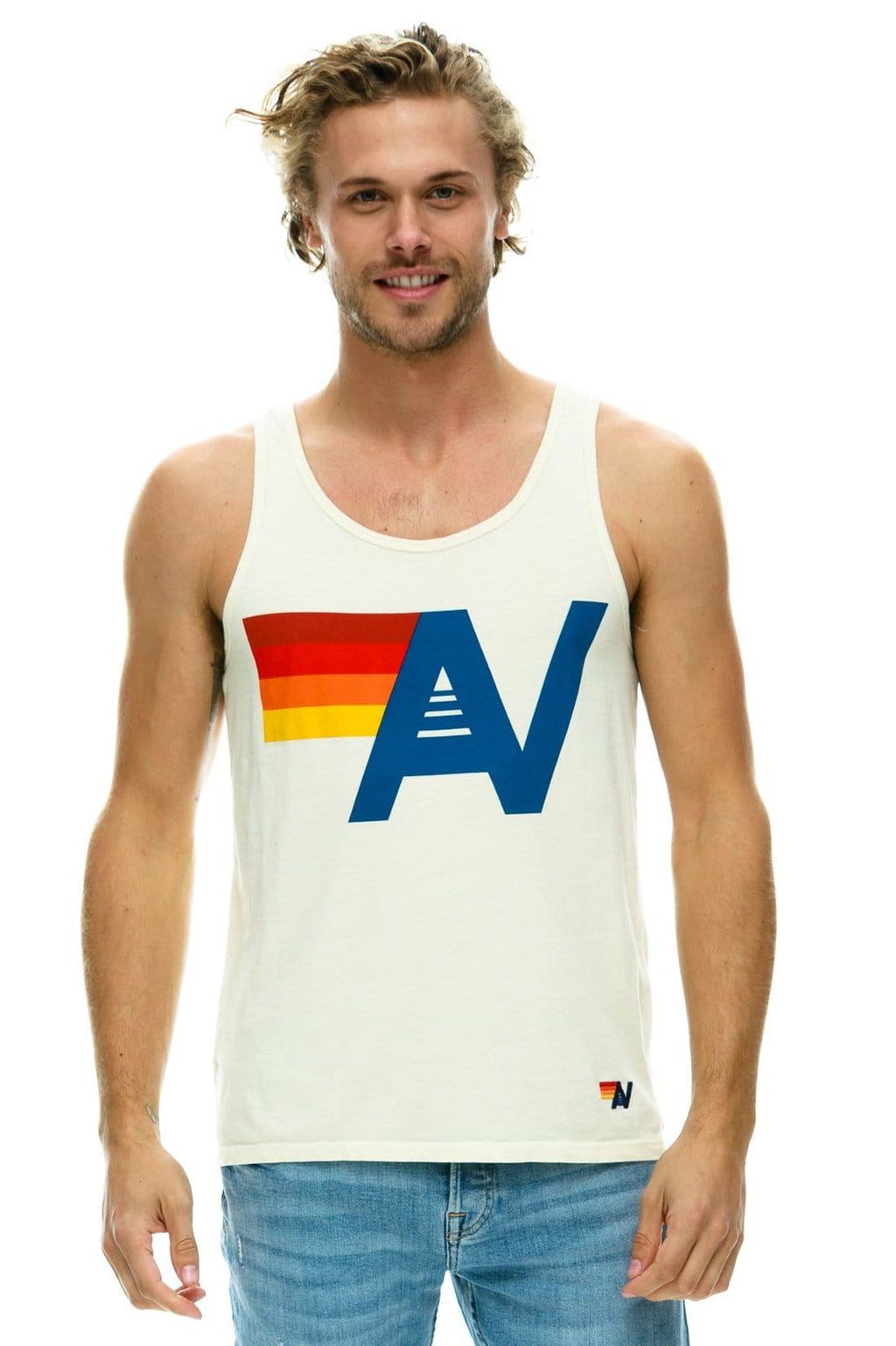 Classic MENS LOGO TANK - VINTAGE WHITE