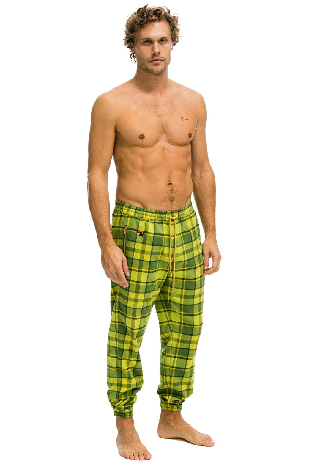 Classic UNISEX PLAID LODGE PANT - AVOCADO PLAID