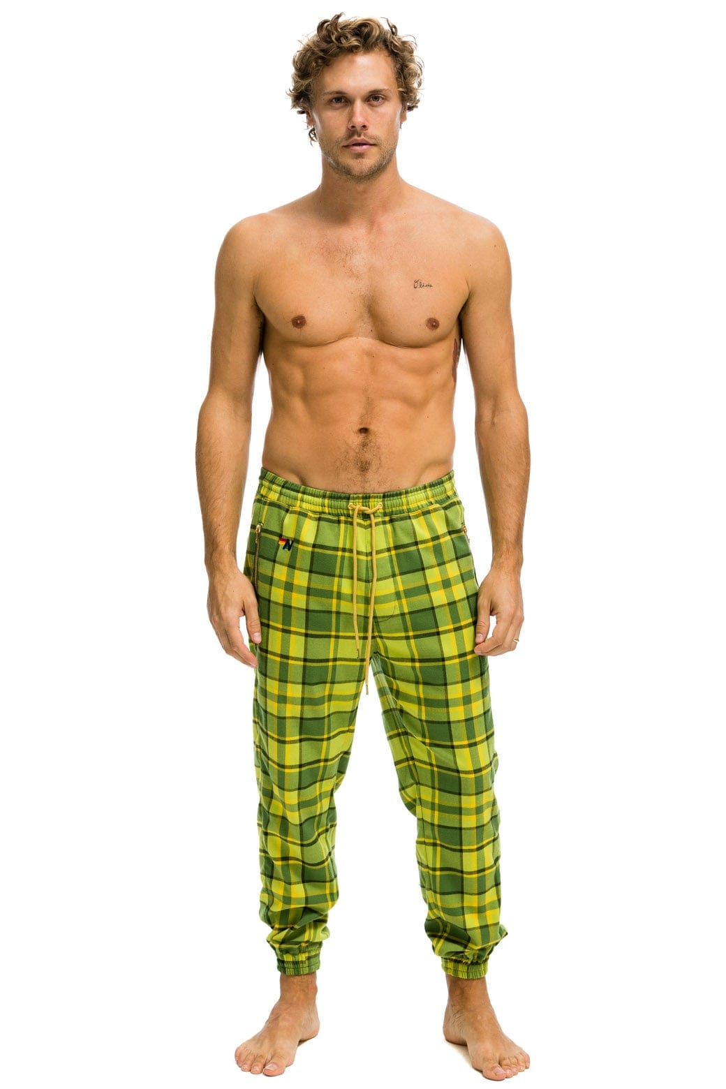 Classic UNISEX PLAID LODGE PANT - AVOCADO PLAID