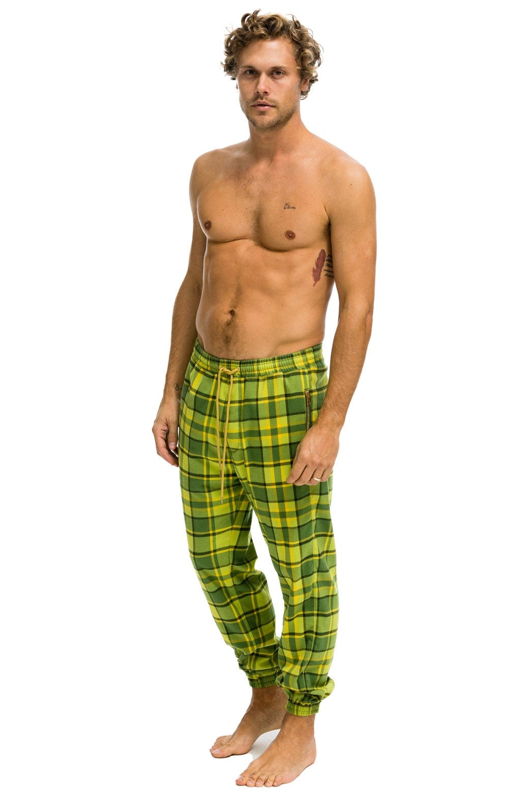 Classic UNISEX PLAID LODGE PANT - AVOCADO PLAID