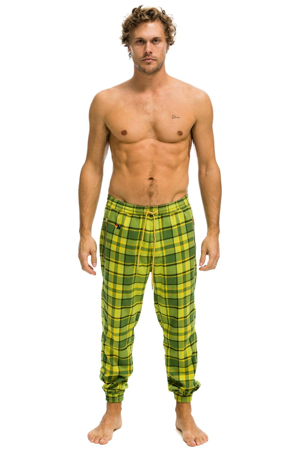Classic UNISEX PLAID LODGE PANT - AVOCADO PLAID