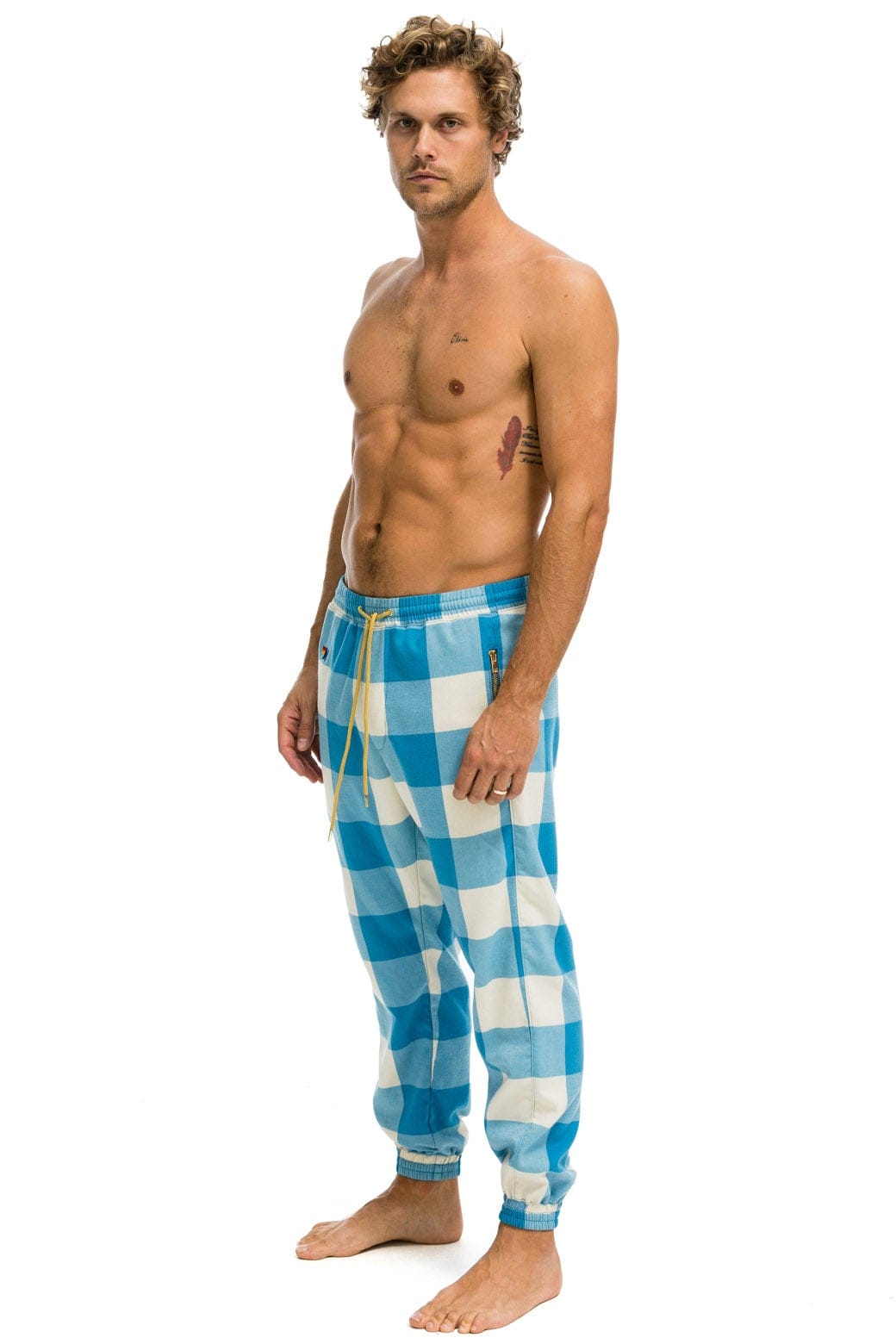 Classic UNISEX PLAID LODGE PANT - SKY PLAID
