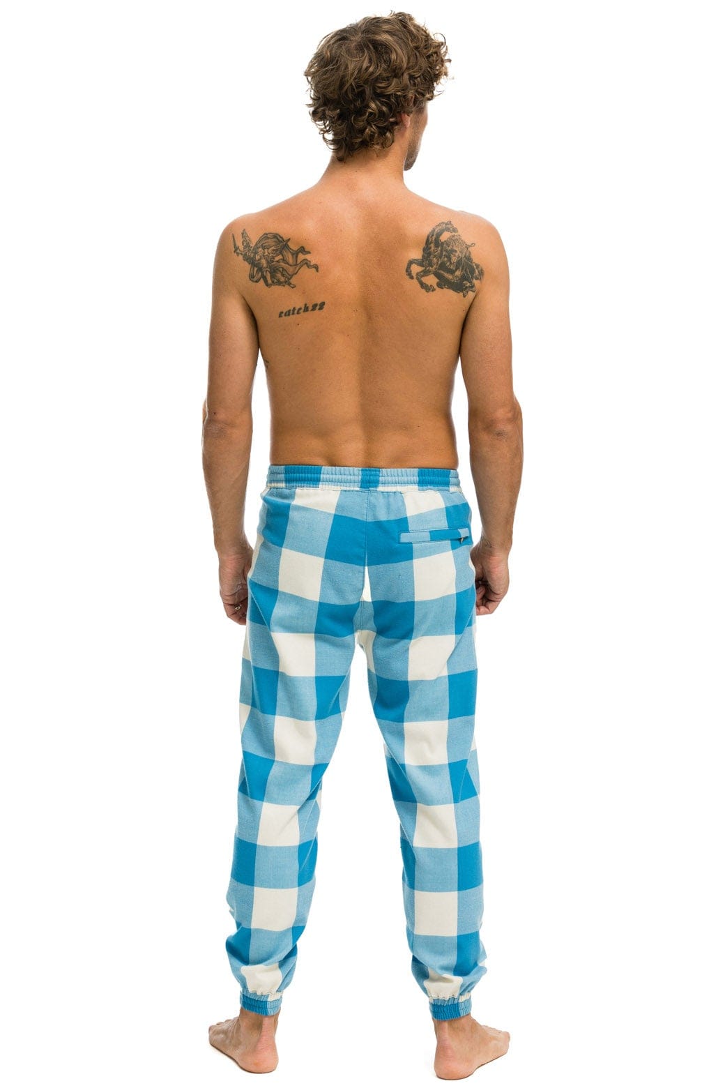Classic UNISEX PLAID LODGE PANT - SKY PLAID