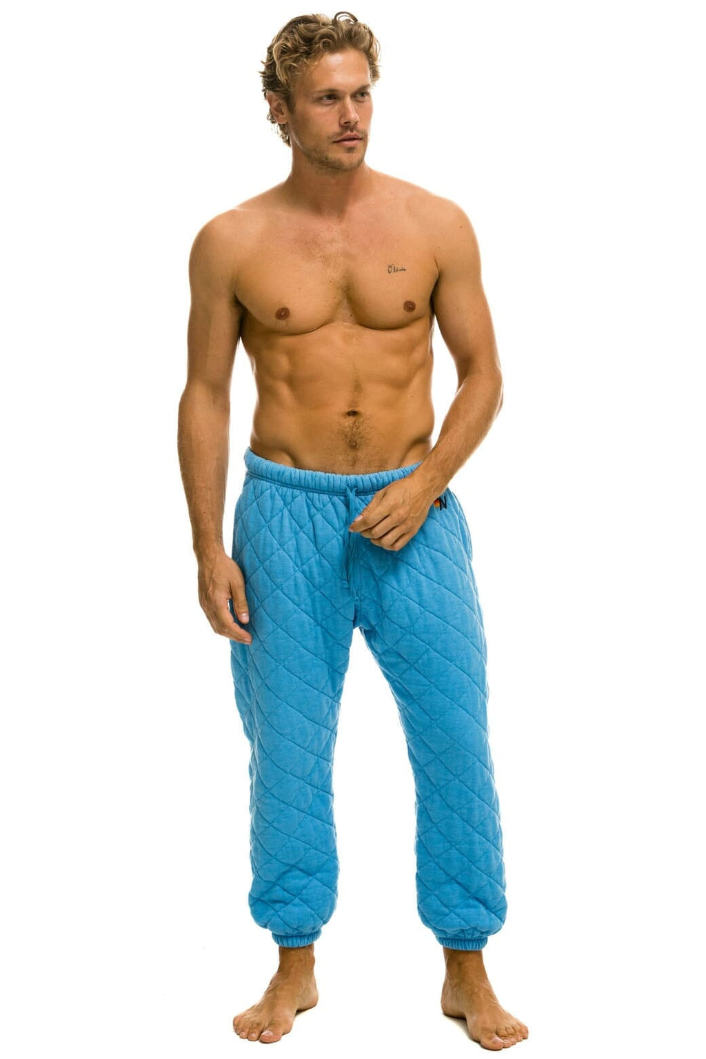 Classic QUILTED SWEATPANTS - OCEAN