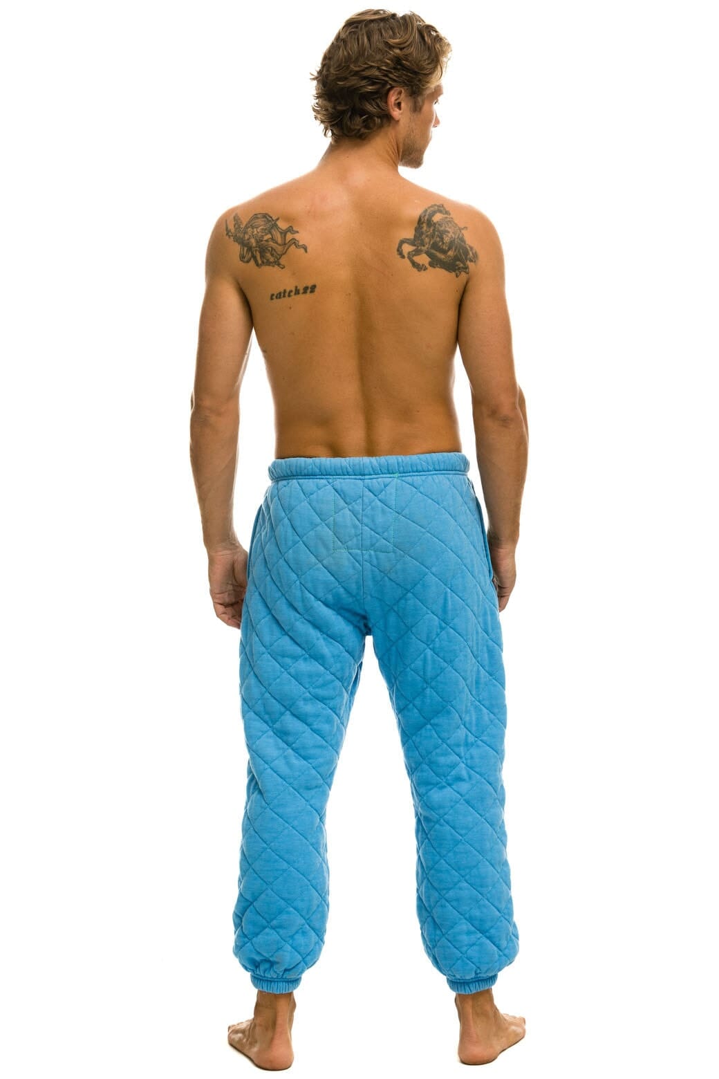 Classic QUILTED SWEATPANTS - OCEAN