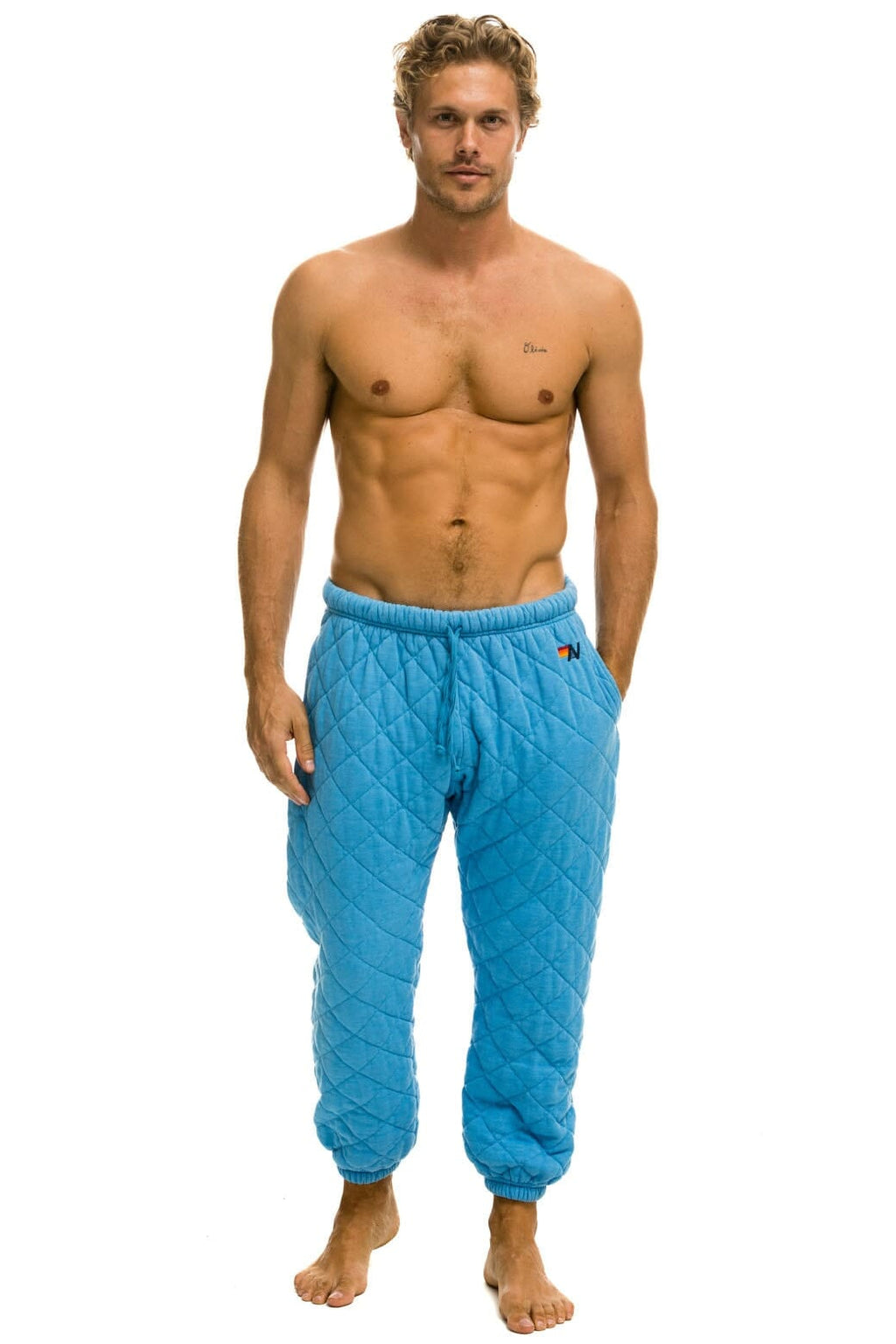 Classic QUILTED SWEATPANTS - OCEAN