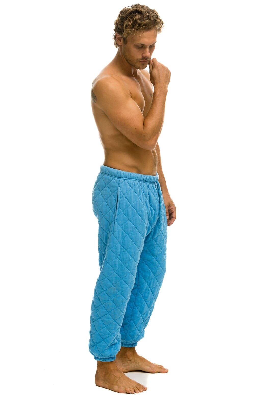 Classic QUILTED SWEATPANTS - OCEAN