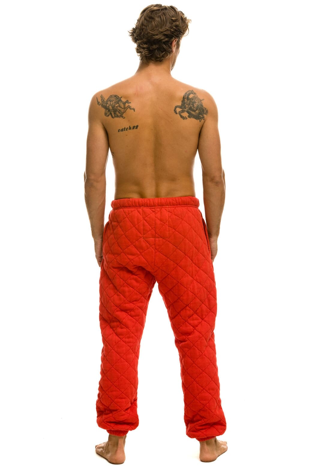 Classic QUILTED SWEATPANTS - RED