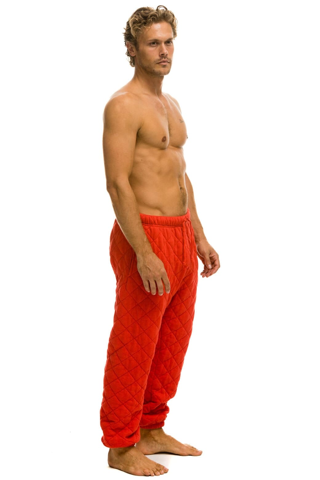 Classic QUILTED SWEATPANTS - RED