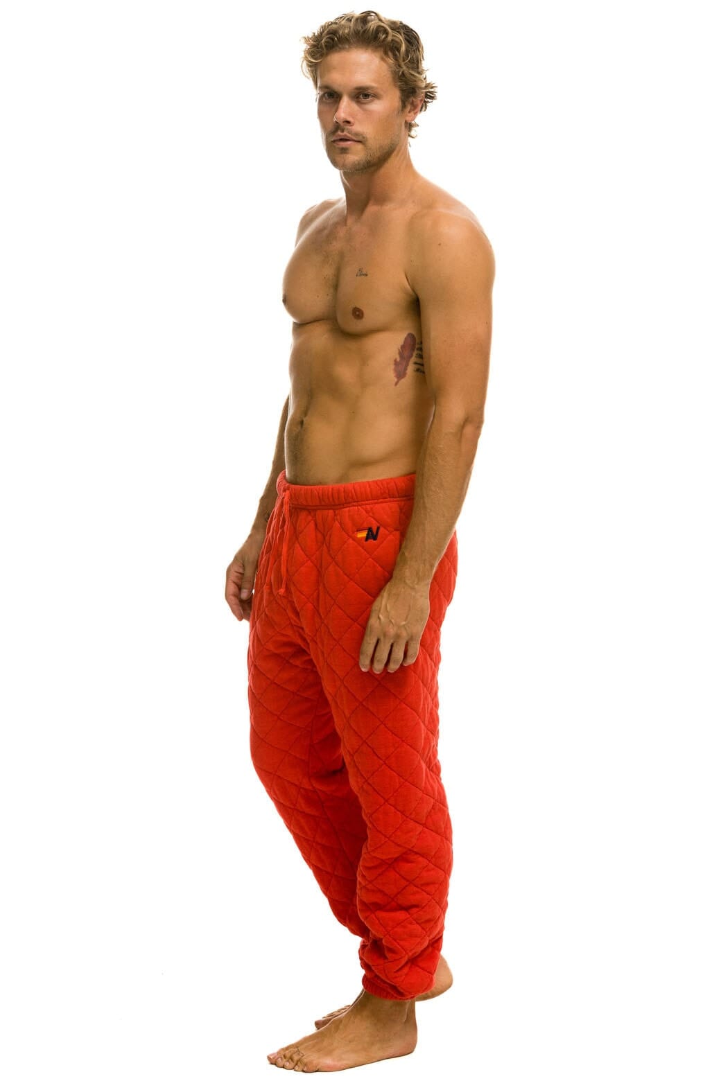 Classic QUILTED SWEATPANTS - RED