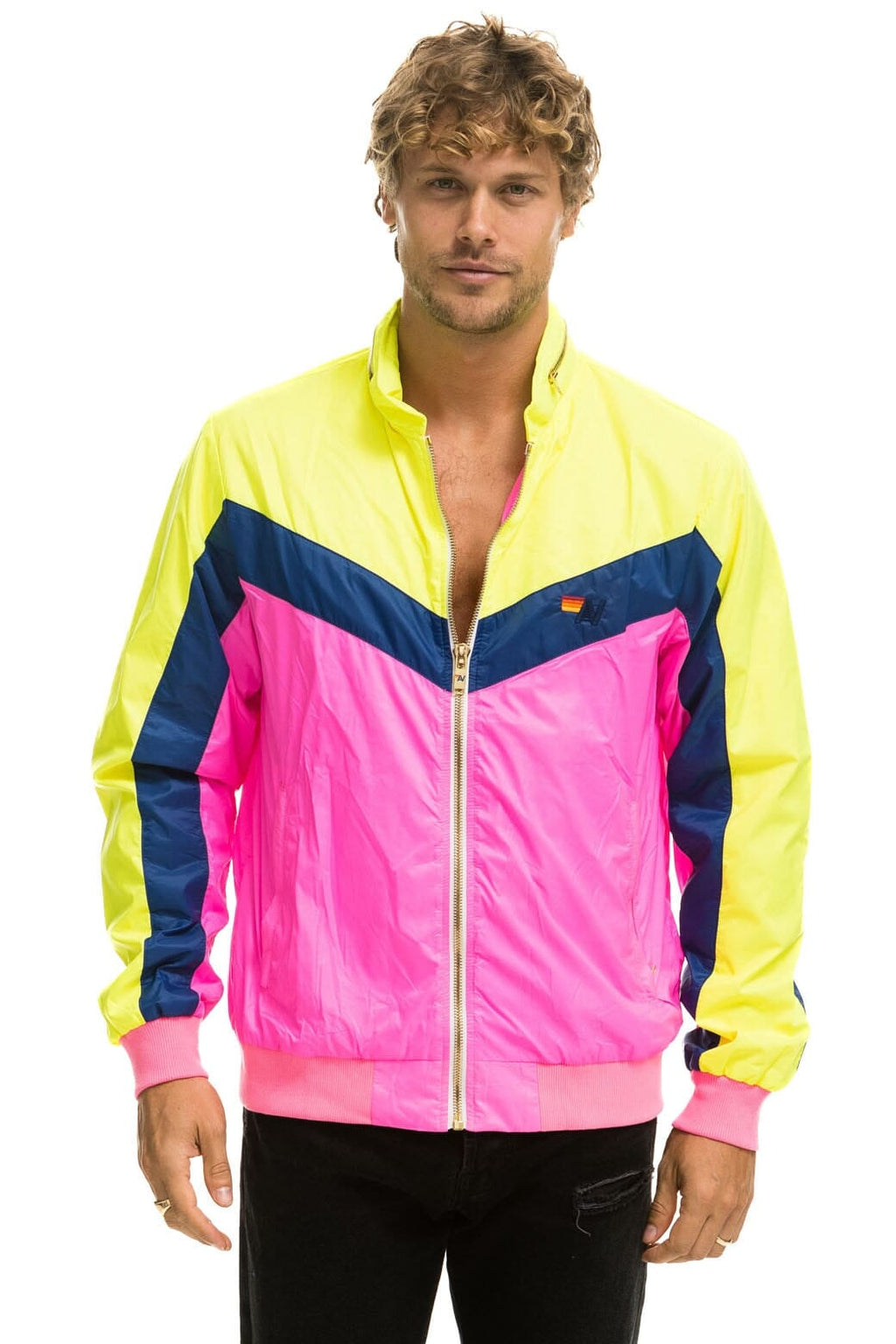 Classic MENS WINDBREAKER JACKET - NEON PINK