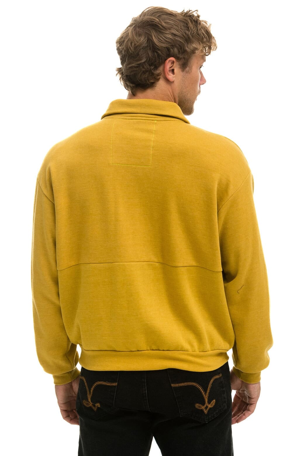 Classic MOUNTAIN EMBROIDERY HALF ZIP SWEATSHIRT - KHAKI