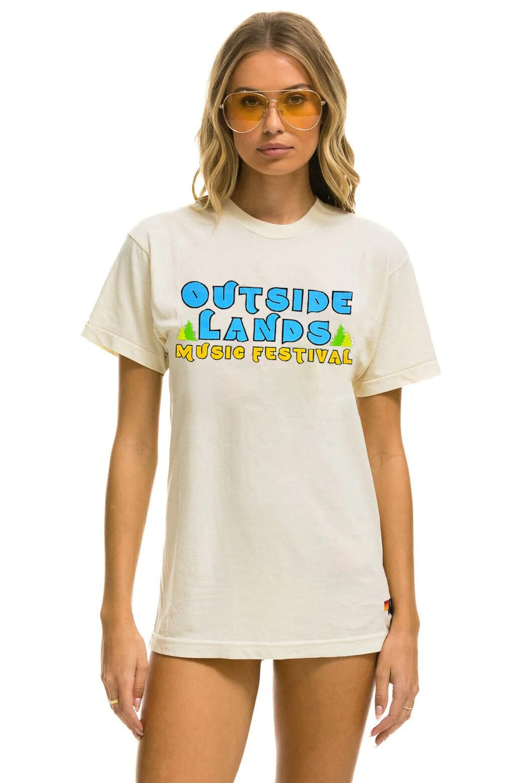 Classic OUTSIDE LANDS 2024 UNISEX CREW TEE - VINTAGE WHITE