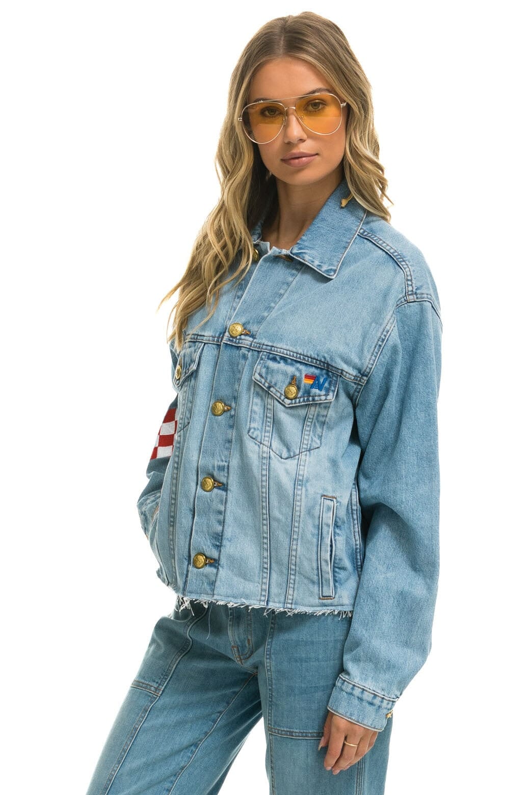 Classic LIVE FREE OVERSIZED CROP DENIM JACKET - SUPER LIGHT