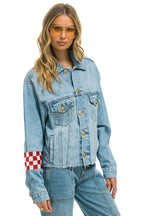 Classic LIVE FREE OVERSIZED CROP DENIM JACKET - SUPER LIGHT