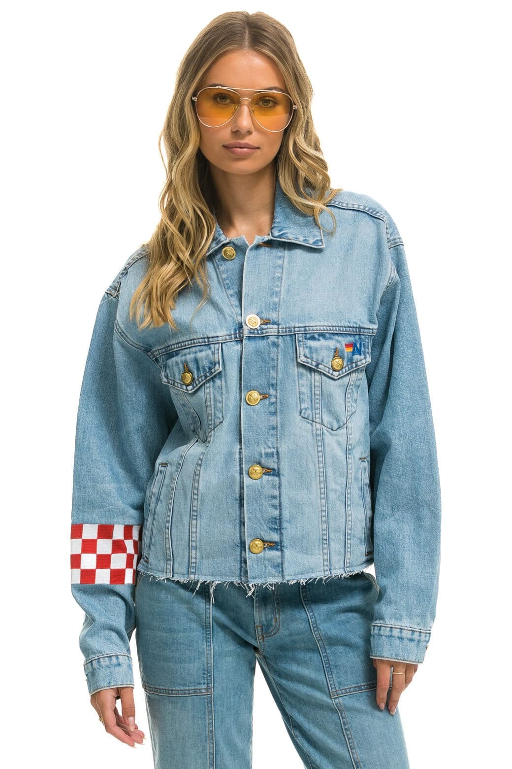 Classic LIVE FREE OVERSIZED CROP DENIM JACKET - SUPER LIGHT