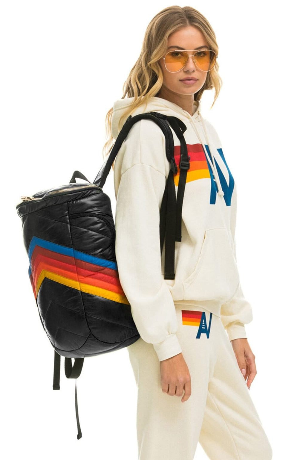 Classic PEAK PUFFER BACKPACK - BLACK GLOSSY